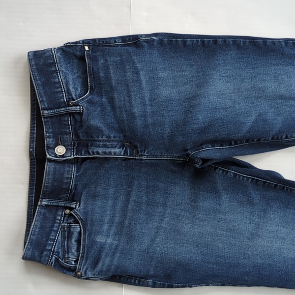 Chico's Distressed Whiskering Skinny Jeans 4R Blue - Picture 9 of 16